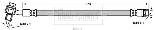 BORG & BECK Bremžu šļūtene BBH7740